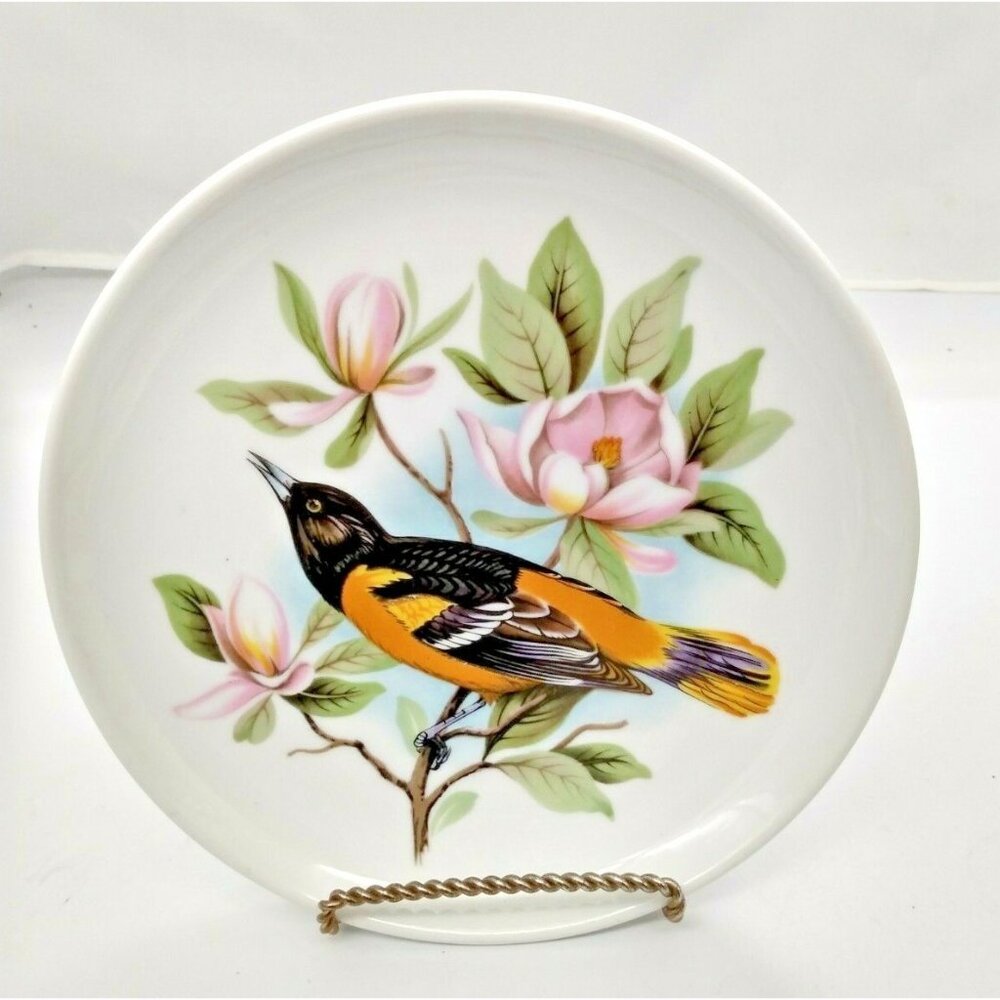 Vintage Rosenthal Collector Bird Plate - Baltimore Oriole - Hand Painted 7 3/4"